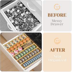 Nouveau design organisateur de capsules de café en bambou de type debout boîte à capsules Nespresso tiroir de <span class=keywords><strong>rangement</strong></span> pour dosettes <span class=keywords><strong>Tassimo</strong></span> - Product Image 4