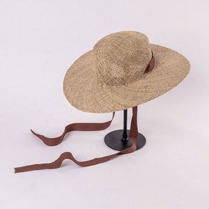 Sombrero de Paja de Ala Ancha Hecho a Mano con Hierba Marina, Novedad de Verano 2024, para Viajes al Aire Libre, Protección Solar para Mujeres en la Playa - Product Image 6