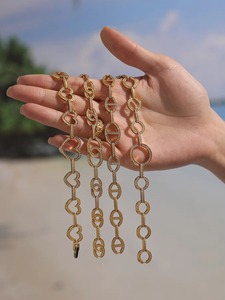 Brazalete de circón 5A de empalme de día geométrico de diamante completo simple - Product Image 4