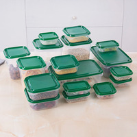 Ensemble de 17 bols de préparation de repas en plastique Hyri avec couvercles, boîtes de préparation de repas de différentes tailles, boîte de rangement transparente pour fruits
