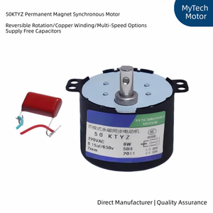 Motore sincrono <span class=keywords><strong>a</strong></span> magneti permanenti monofase AC 6W50KTYZ con flangia, <span class=keywords><strong>a</strong></span> bassa velocità, con ingranaggi per avanti e indietro, 1-110 <span class=keywords><strong>RPM</strong></span> - Product Image 1