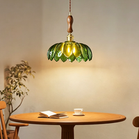 Luminaire suspendu en verre vert de luxe moderne pour hôtel, projet de construction, appartement, maison, restaurant