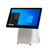 Système de caisse H1Terminal Shop : Terminal de point de vente tout-en-un à écran tactile capacitif, avec processeur Intel I3 sous Windows, garantie 1 an