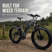 Vélo de montagne à suspension intégrale avec cadre en alliage d'aluminium, frein à disque électrique à transmission intermédiaire, batterie au lithium Bululesi, vitesse variable