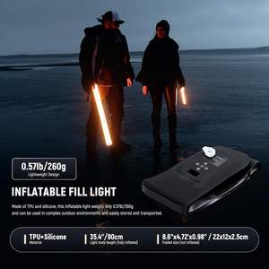 35.5 אור צינור כף יד צינור אור "/90 ס" מ, דו צבע נייד נייד מתנפחים tpu תאורה, 2700-6500k 1300lux 12 - Product Image 6