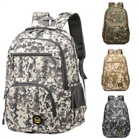 Sac à dos tactique camouflage en polyester imperméable TM STARTECH 25L, grande capacité, fermeture éclair Molle, ceinture à coussin d'air, randonnée