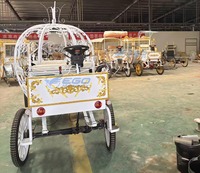Kereta Kuda Cinderella Listrik Putih Kendaraan Pernikahan Bentuk Labu Kereta Pesta Pernikahan Kereta dengan Warna yang Dapat Disesuaikan