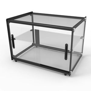 Bolo exibição Comercial Catering Vitrine De Vidro Quadrado De Quatro Lados Safe Glass Food Display Case Ambiente Seco Refrigerador - Product Image 1