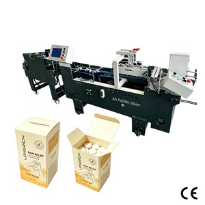 3A500 <b>Folder</b> Gluer Machine Automatic Carton Folding And Gluing Equipment For Paper Box Packaging Production With PLC Control - Product Image 1