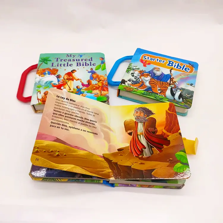 Biblia católica personalizada para niños, diario de historias bíblicas, libro de tablero para niños