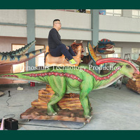 Grand manège animatronique Parasaurolophus à vendre, attraction personnalisée de dinosaure pour zone de loisirs pour enfants