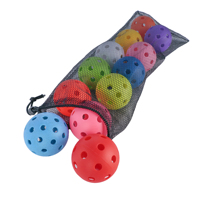 Lot de 12 balles d'entraînement au pickleball Pickle Ball Kit de pickleball personnalisé avec sac en filet