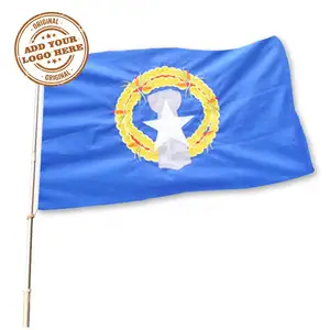 Pemasok profesional Logo bendera sutra cetak kustom dengan grommet