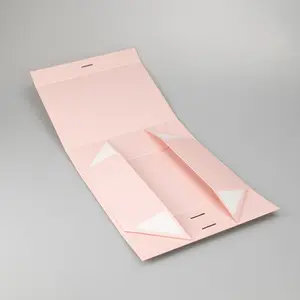 Özel lüks katlanır ambalaj kağıt hediye kutusu Pvc şeffaf pencere kutusu hediye kozmetik takı paketi için