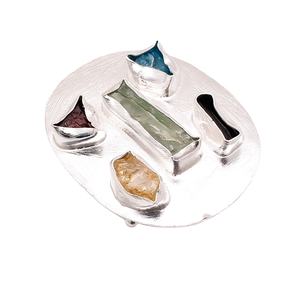 ผสมสารพันอัญมณีแหวนเงินแท้925เครื่องประดับที่ทำด้วยมือจำนวนมากขายส่งซัพพลายเออร์แหวนเงินปรับ - Product Image 1