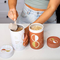 Récipient à poudre écologique Boîte d'emballage en carton cylindre rond en papier tube pour aliments