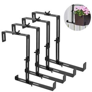 Soportes universales ajustables de acero Db para cajas de ventana, 2 uds., 4 uds., para barandillas, suministros de jardín - Product Image 1