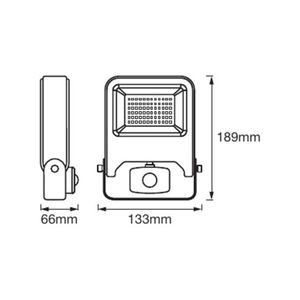 Proyector LED de 50W, 4000K, IP44, con sensor; ideal para iluminación exterior y seguridad en jardines y entradas. - Product Image 3
