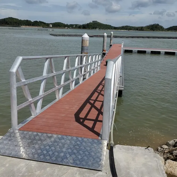 Aloi aluminium Gangway untuk Dok ponton apung dan tangga perahu layar