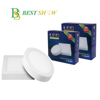Spot lumineux led carré rond à intensité réglable, ac85-265v, 6w, 12w, 18w, 20w, 24w, 30w,