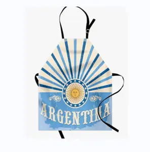 Grembiule nazionale Argentina in poliestere da cucina personalizzato di alta qualità