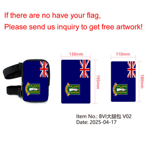 2025 nouveauté bas quantité minimale de commande carnaval cuisse sac îles vierges britanniques drapeau jambe sac caraïbe drapeau Fanny Pack pour les Sports de plein air - Product Image 2