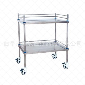 Carrito Médico de Doble Capa de Acero Inoxidable YC-K04 670x450x900mm para Colocación de Dispositivos Médicos - Product Image 1