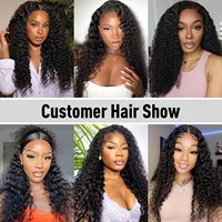 Cheveux Brésiliens en Gros 13x4 Complet pour Perruques Cheveux Humains Noir Naturel Afro Kinky Bouclés 4x4 5x5 Closures Lace Virgin Remy