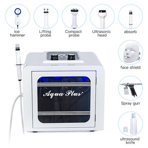 Profesional multifuncional Hydra oxígeno facial spa máquina rodillo de hielo para espinillas acné manchas espinillas eliminar - Product Image 2