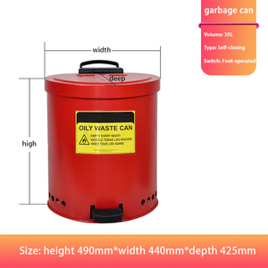 Chất Lượng Cao An Toàn 35 L Dễ Cháy <span class=keywords><strong>Rag</strong></span> Chất Thải Container Thép Mạ Kẽm 9 Gallon Dầu <span class=keywords><strong>Rag</strong></span> Chất Thải Có Thể - Product Image 6