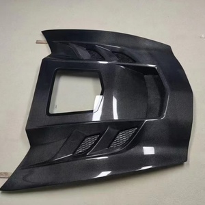 Capó de Fibra de Carbono con Cristal Transparente Negro, Incluye Pernos para Chevrolet <span class=keywords><strong>Corvette</strong></span> <span class=keywords><strong>C7</strong></span> 2014-2019 Estilo Z06/<span class=keywords><strong>ZR1</strong></span> - Product Image 5