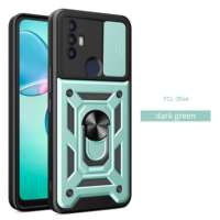 Funda Compatible con Tecno Spark 10c con Protector de Lente Deslizante, Anillo de Soporte Integrado y Soporte Estable