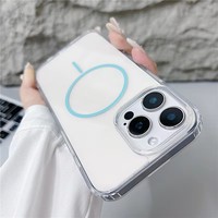 Coque Magnétique Transparente Antichoc Colorée pour iPhone 17 18 Pro Max 15 16 14 13 12 11 – Coques de Téléphone Pas Chères en Gros