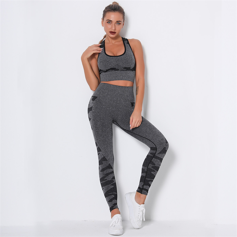 HOT 5 colors Fashion Modern Breathable Workout Clothing Popular Women Active Wear Yoga Set hygroscopic