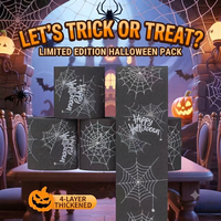 Rouleau de papier toilette noir imprimé Halloween, décoration amusante pour les toilettes, cadeau farfelu pour les fêtes d'Halloween