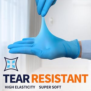 Blue Synthetic Nitrile Gloves Latex Free Powder Free Chemical Resistance Cheap Exam Pure Hand Nitrile Gloves - Product Image 6