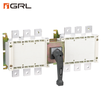 Commutateur de transfert GRL HGLZ2 80A-1600A, interrupteur manuel de transfert et d'isolement de charge 3P/4P MTS, double alimentation