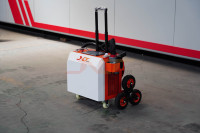 Équipement de nettoyage laser à fibre industriel 500W, fréquence 1-4000kHz, refroidissement par air, nettoyeur laser sur chariot pour métal, bois, peinture