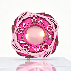 Nuova Scatola Musicale 3D in Stile Cinese Rossa con Luce, Fatta a Mano in Legno, Giocattolo Fai-da-Te, Portagioie, Regalo Creativo per 0-24 Mesi - Product Image 5