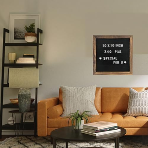 Tableau d'affichage personnalisable <span class=keywords><strong>pour</strong></span> citations, notes, <span class=keywords><strong>maison</strong></span>, école, bureau, cadre en bois brun, lettres en bois polies - Product Image 3