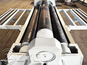 W12 <span class=keywords><strong>CNC</strong></span> thủy lực 4 cuộn tấm mạ kẽm Máy uốn đầy đủ tự động 4-Con lăn cán Máy nón cán máy - Product Image 6