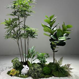 Plantas Artificiales de Malla Simulada, Decoración de Paisajes, Bonting, Árboles Artificiales Grandes para Interiores, Escaleras, Ventanas y Patios - Product Image 4