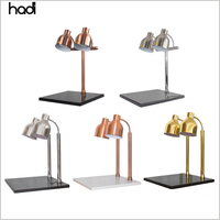 Lampe infrarouge moderne 250W en acier inoxydable noir et or rose, chauffage et éclairage de table pour restaurant, hôtel et traiteur, buffet