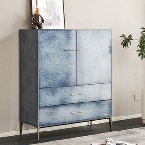 Modern Luxury Wood Farmhouse Home Bar Living Room Display Side Cabinet <strong>Blue</strong> High-End 1.1 Meter <strong>Sideboard</strong> - Product Image 2