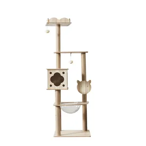 Árvore De Gato De Luxo Simples Casa Cat Scratch Post Árvore De Gato Simples