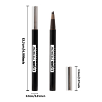 Pointe inclinée pour lignes fines en forme de poil Pinceau carré pour contrôle Plusieurs nuances disponibles Crayon à sourcils personnalisé