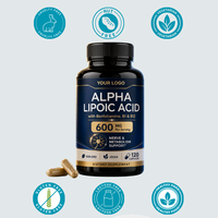 Capsules de complexe d'acide alpha-lipoïque 600 mg, benfotiamine, vitamines B1 et B12, soutien du métabolisme nerveux et antioxydant, 120 unités, complément alimentaire