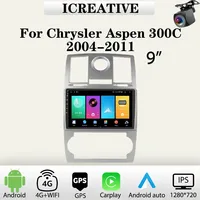 Radio Mobil Android untuk Chrysler Aspen 300C 2004-2011 Pemutar Multimedia Carplay Nirkabel 2Din Stereo Mobil Head Unit Navigasi GPS