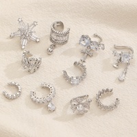 Anting-anting kuping hewan mewah bergaya modern berlapis emas dengan zircon mikro, antialergi, tanpa tindik, unisex, untuk pesta
