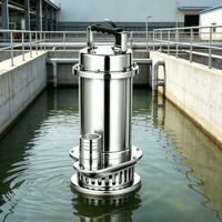 Pompe submersible pour eaux usées en acier inoxydable 304 YL WQ(D)-SC, basse pression, usage commercial, moteur monophasé/triphasé, débit 3-15 m³/h, hauteur de refoulement 8 m